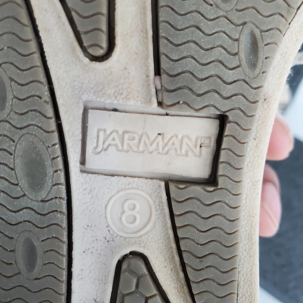 Jarman Classic Men's Boat Shoes Size 8 Tan Khaki All Man Made Deck Shoe Loafer